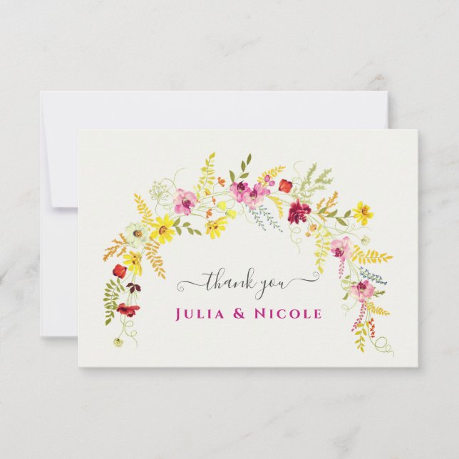 Purple Pink Wild Orchid Flowers Wreath Wedding (Front)