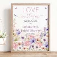 Purple Pink Wildflower Butterflies Love in Bloom