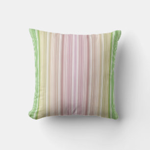 Purple Pink Yellow Green Stripes Cushion
