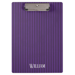 Purple pinstripes clipboard
