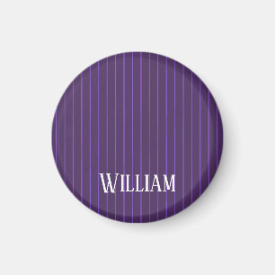 Purple pinstripes magnet
