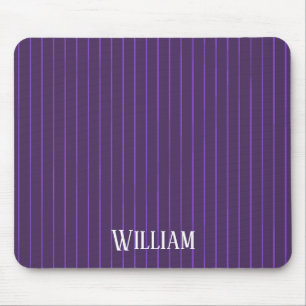 Purple pinstripes mouse pad
