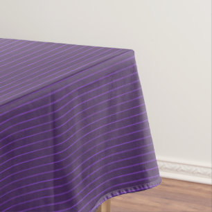 Purple pinstripes tablecloth