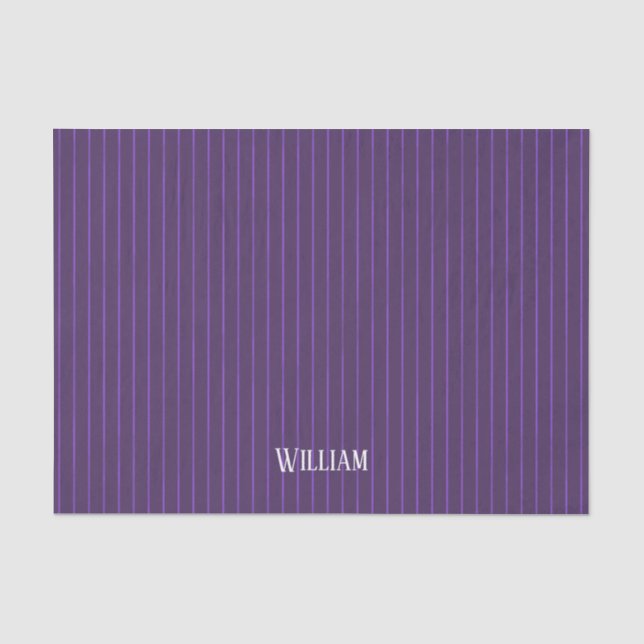 Purple pinstripes tissue paper (Front)