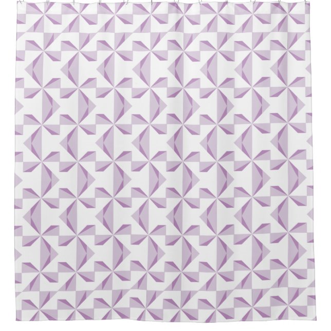 Purple Pinwheel Shower Curtain (Front)