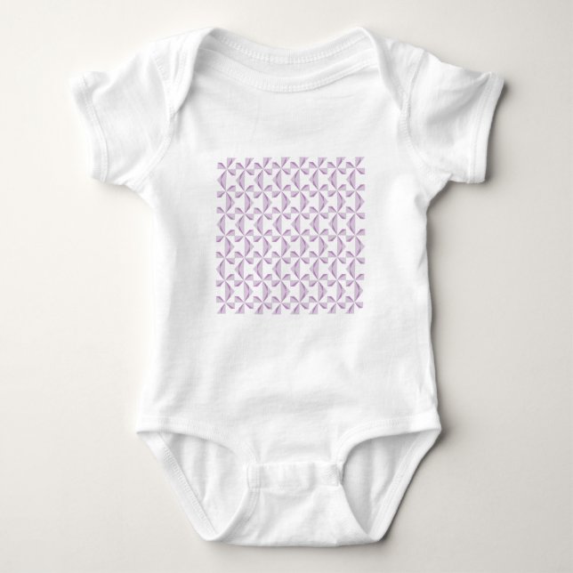 Purple Pinwheels Baby Bodysuit (Front)