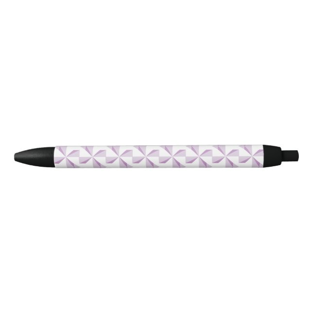 Purple Pinwheels Black Ink Pen (Front)