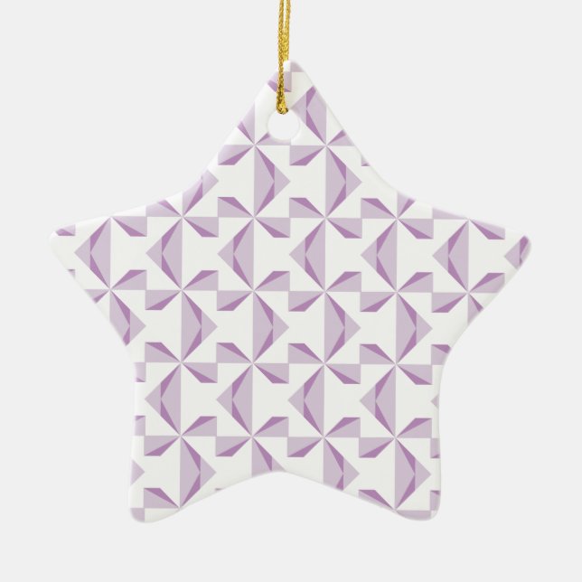Purple Pinwheels Ceramic Tree Decoration (Front)