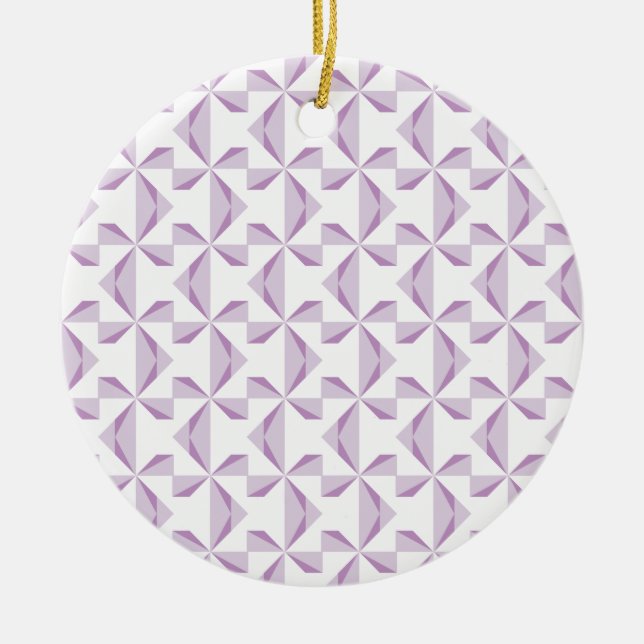 Purple Pinwheels Ceramic Tree Decoration (Front)