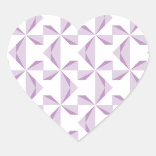 Purple Pinwheels Heart Sticker