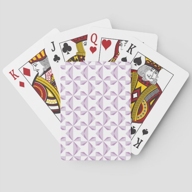 Purple Pinwheels Playing Cards (Back)