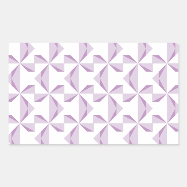 Purple Pinwheels Rectangular Sticker (Front)