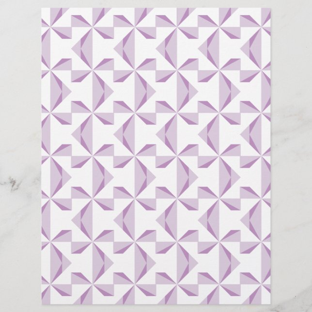 Purple Pinwheels Scrapbook Paper (Front)