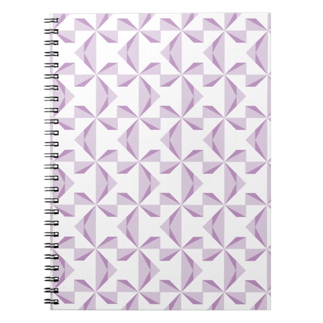 Purple Pinwheels Spiral Notebook (Front)