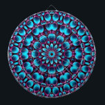 Purple Pipes  Vintage Blue Fractal Kaleidoscope Dartboard<br><div class="desc">Great game of skill! Beautiful tie dye,  kaleidoscope and fractal patterns great for anyone who likes to be colourful.</div>