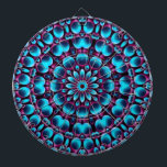 Purple Pipes  Vintage Blue Fractal Kaleidoscope Dartboard<br><div class="desc">Great game of skill! Beautiful tie dye,  kaleidoscope and fractal patterns great for anyone who likes to be colourful.</div>