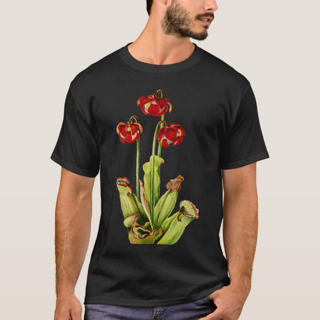 Purple Pitcherplant - Sarracenia Purpurea- T-Shirt (Front)