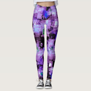 Purple Pixelated Leggings