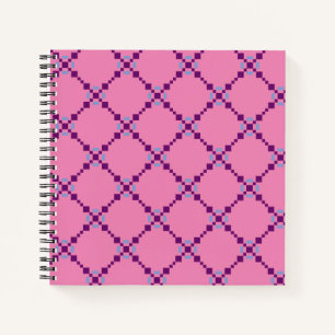 Purple Pixelated Pattern Notebook