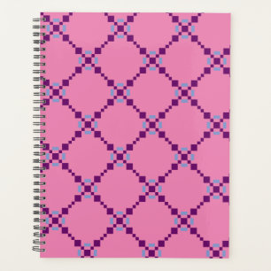 Purple Pixelated Pattern Planner