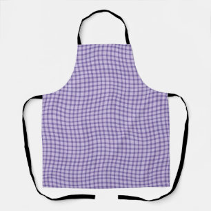 Purple Plaid Chequered Seamless Pattern Apron