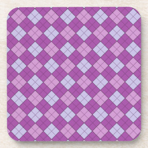 Purple Plaid Coaster