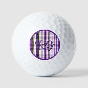 Purple Plaid - Inspired by the Purple Lilac Flower Golf Balls