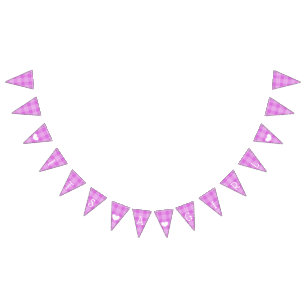 Purple Plaid Its a Girl Baby Shower Bunting