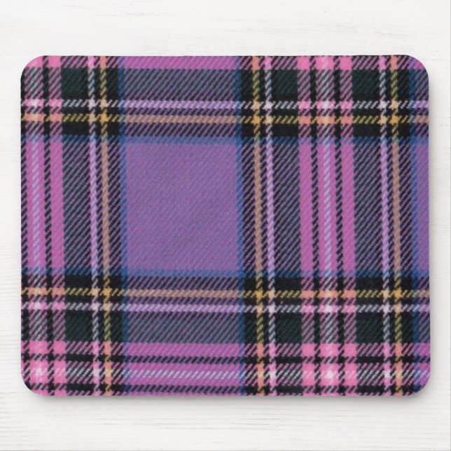 Purple Plaid Mouse Pad (Front)