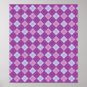 Purple Plaid Poster