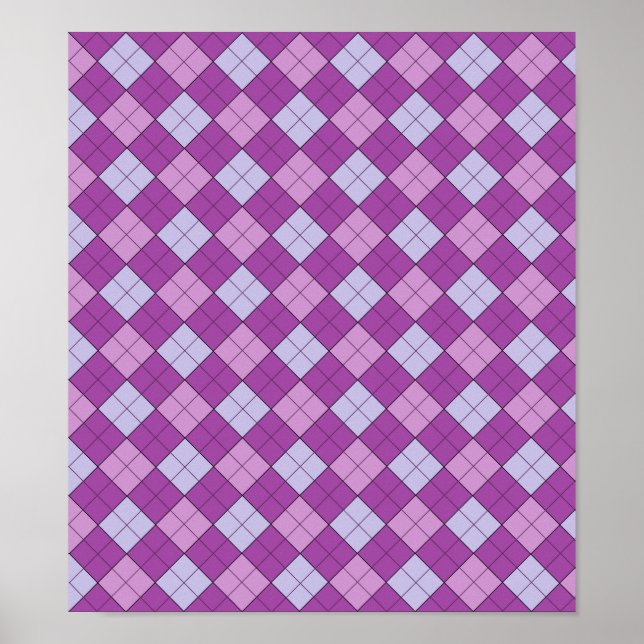 Purple Plaid Poster (Front)