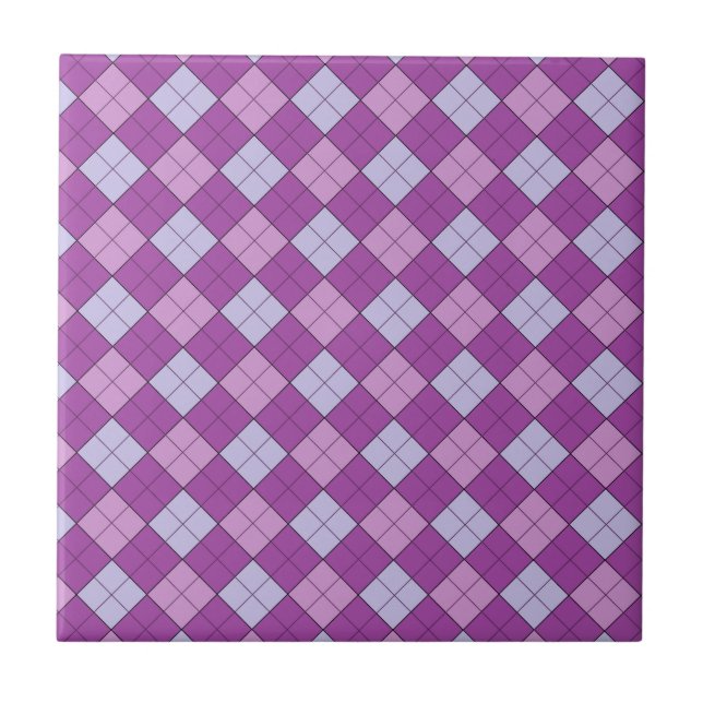 Purple Plaid Tile (Front)