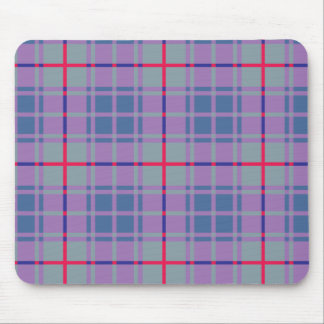Purple Plaids Mouse Pad