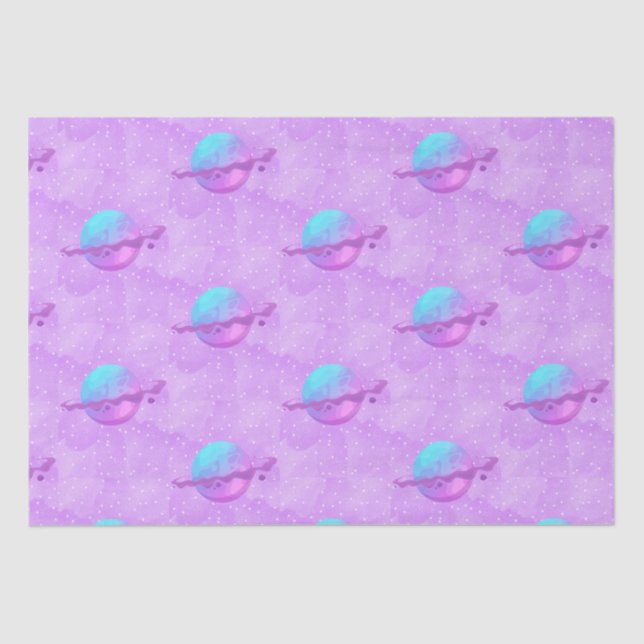 Purple Planet  Tissue Paper (Front)