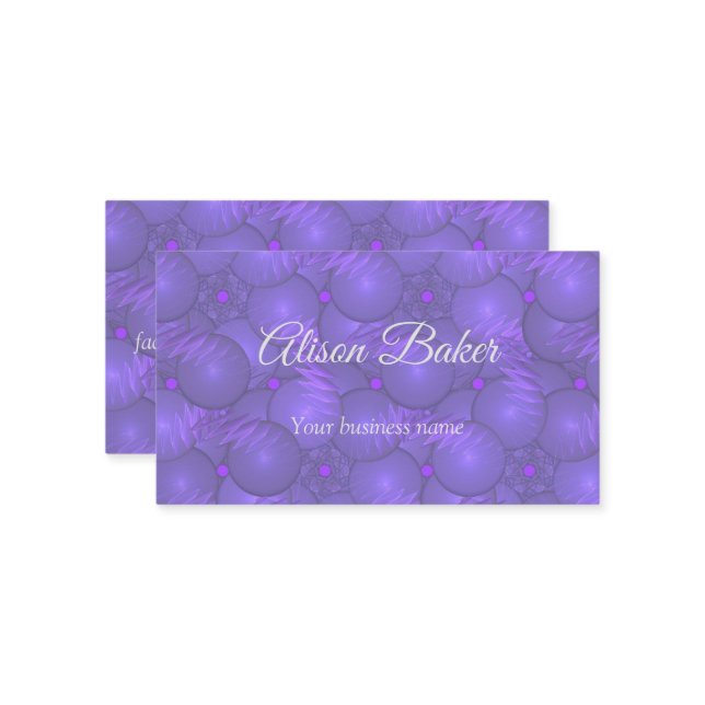 Purple planets and lightnings - cool business card (Front/Back In Situ)