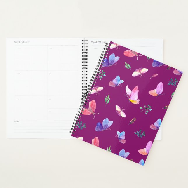 Purple Planner with Butterflies  (Display)