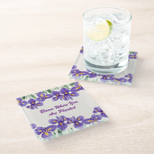 Purple Planted & Bloom Coaster