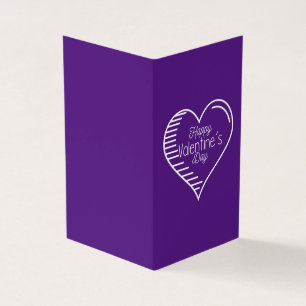 Purple Platonic Valentine Notecard 25pk