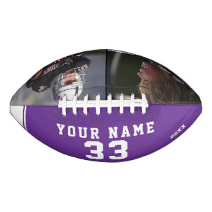Purple Player Name Number 2 Photo Football
