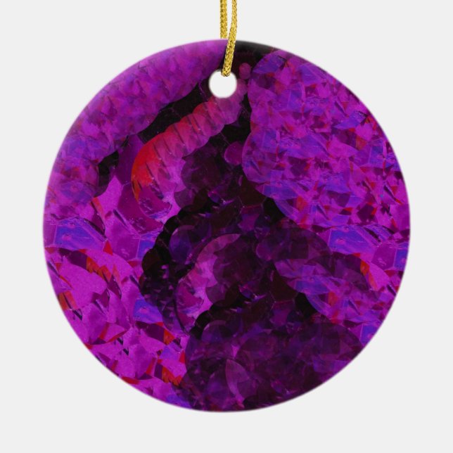 Purple Pleaser Circle Ornament (Front)