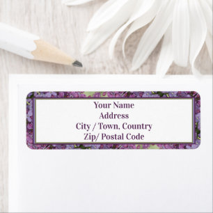 Purple plum and green patterned