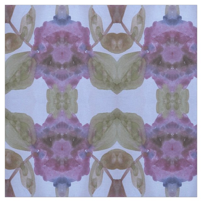 Purple Plum and Olive Green and Blue Fabric (Swatch)