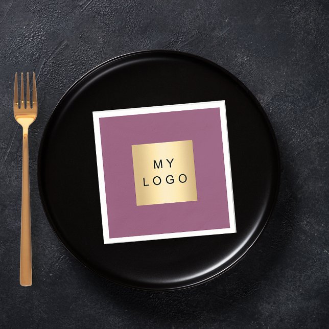 Purple plum business logo napkin (Creator Uploaded)
