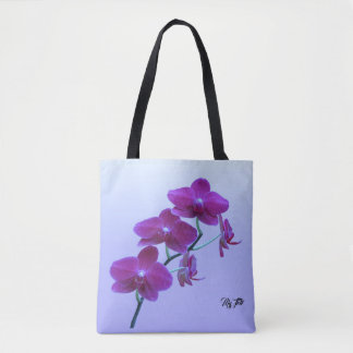 Purple Plum Fantasy Orchids Custom Shoulder Tote Bag