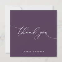 Purple Plum Modern Minimalist Wedding