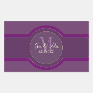 Purple Plum Wedding Wine Labels