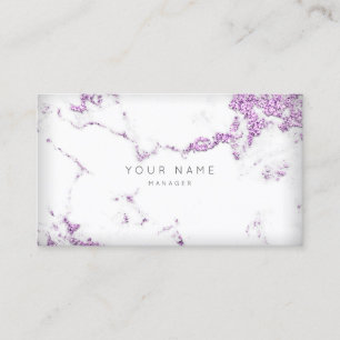 Purple Plum White Grey Carrara Marble Appointment Card