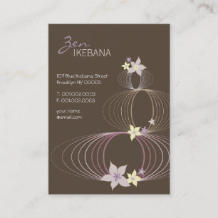 Purple Plumeria Frangipani Flower Chic Ikebana Zen Business Card