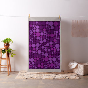 Purple Polka Dot Circles Pattern Fabric