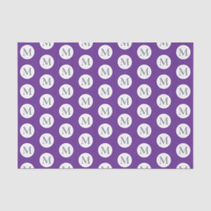 Purple Polka Dot Monogram Tissue Paper